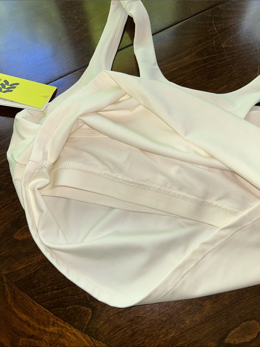 All In Motion Cream Ribbed Crop Tank - Picture 4 of 4